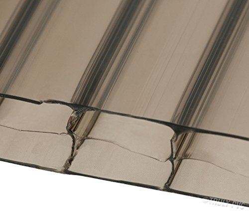 Bronze, 1.5 x 3.5m (Width x Length) 16mm Multiwall Polycarbonate Sheets Poly Plastic Roof Panel for Lean-to Canopy Conservatory