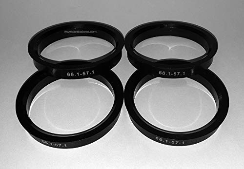 4 AROS CENTRADORES DE LLANTA 66.1-57.1 compatibles PARA LLANTAS Originales VARIAS MARCAS