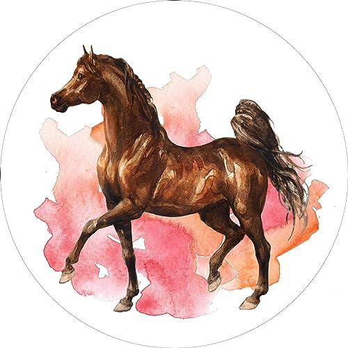 Essbarer Tortenaufleger Pferd Araber // Kuchendekoration Pferde // 20cm Durchmesser (Oblatenpapier)
