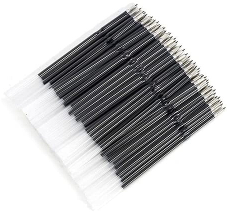 20 Stück 0,7 Mm Schwarz Kugelschreiber Mine Drücken Sie Kugelschreiber Mine Ersetzen Sie Signature Nachfüllen Studenten Büromaterial Praktisches Design und langlebig