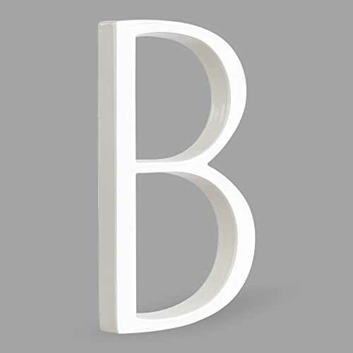 HASWARE Schwebendes Hausnummernschild: 5 Zoll (12cm) modernes Türschild – auffällig für Straßennummern (B, Weiß)