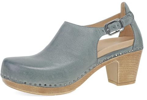 Dansko Sassy Stylish Upfront Closed Toe for Women - Energy-Return Footbed with Added Arch Support - Lightweight PU Outsole for Long-Lasting Wear - Great for All-Seasons Style Slate Milled 9.5-10 M US