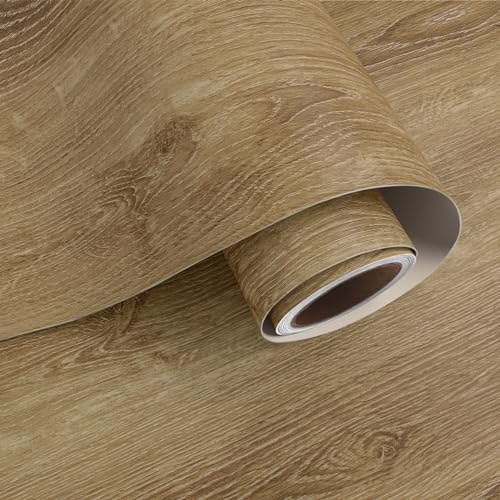 VaryPaper Papel pintado autoadhesivo de madera de 40 cm x 200 cm de grosor con parte trasera adhesiva para muebles, papel de contacto retro, cocina, armario, encimera, puerta de armario