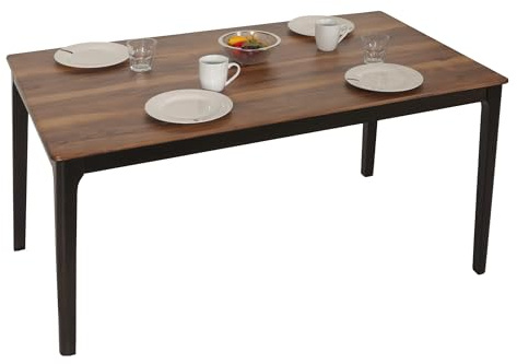 Mendler Esszimmertisch HWC-M55 135x80cm Holz-Optik dunkle Beine | Tisch, Esstisch, Massiv-Holz, HDF, Laminat, Melamin, Sheesham