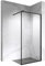 MOMENTS OF GLASS Duschabtrennung Walk In Gianna 80x200 cm Duschwand Dusche 8mm STARK aus DURCHSICHTIGEM NANO ESG Sicherheitsglas, Rahmen aus schwarzem Aluminium und Stabilisationsstange in Schwarz