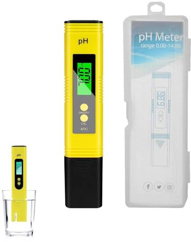 PH Messgerät Digital, PH-Genauigkeit Wasserqualität Tester, 0,01 Auflösung 0-14 Messbereich Mit Auto-Kalibrierung Digital pH Wert PH-Tester für Überprüfung Trinkwasser Aquarium Pools Schwimmbad Labor