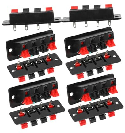 ifundom Connettori Terminali per Altoparlanti Stereo Forza di Serraggio Affidabile e Lunga Durata 10 Pezzi Morsetti in Abs e Rame per Apparecchi Audio e Strisce LED