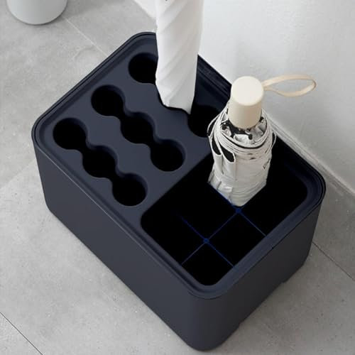 Generisch Regenschirmständer Weiß Rechteckig Schirmständer Weiß Eckig Umbrella Holder Home,Black