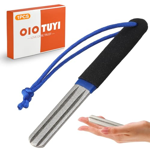 OioTuyi Affilatrice per freccette di precisione con scanalatura a V: compatto, elettrico, affilatrice a doppia faccia per freccette con punta in acciaio, regalo perfetto per esercitarsi