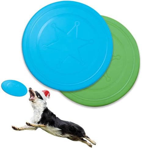 COYUN 2 Stück Frisbee Hund, Hundebiss-Ring, Beissring Hunde, Interaktiver Trainingsring für Kleine mittelgroße Große Hunde