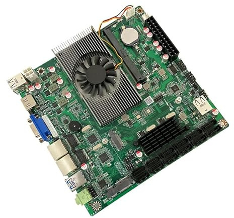 HKUXZR N5095 NAS Carte mère 12 * 7PIN SATA 1* DDR4 à 16 Go 1000 M LAN 1* M2_SSD NVME PCIE3.0 VGA HD 4K@60HZ Routeur souple ITX Carte mère