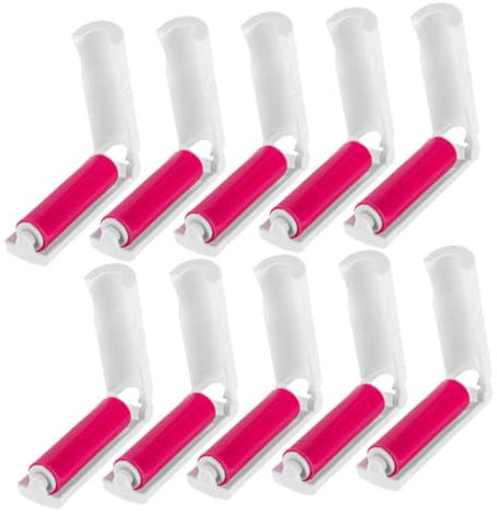Generic 20pcs Mini Dust Collector Pet Hair Remover Removal Sticky Lint Roller Portable Lint Roller Foldable Mini Reusable Lint Remover Brush Hair Roller Dog Gel Plastic