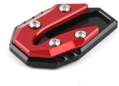 MALIYAE Seitenständer Platte Pad Motorrad CNC Ständer Fuß Seite Stehen Verlängerung Pad Unterstützung Platte Vergrößern Für NVX155 Für AEROX155 Für NVX Für AEROX 155 2015-2018(Red)