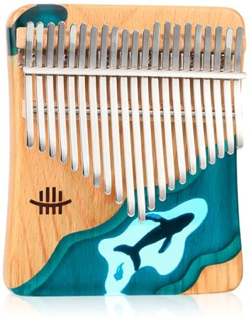 Kalimba 17/21 Schlüssel, Holz Fingerklaviere，Professionelle Daumenklavier Carlimba, Mbira Instrumente (L)