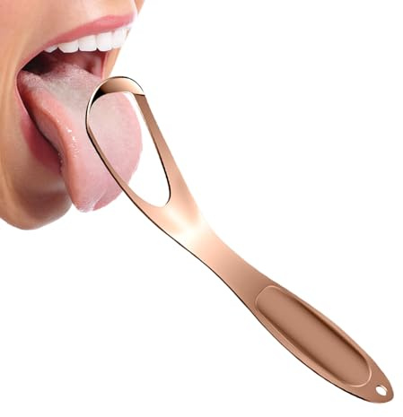 Rascador de Lengua de Viaje Herramienta de Limpieza Profunda para el | Limpiador Lingual Acero Inoxidable Forma Abanico Diario Adultos Baño