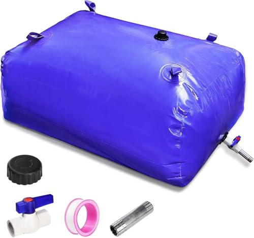 Sacca di accumulo dell'acqua da 2000 litri, serbatoio di accumulo dell'acqua pieghevole di emergenza di grande capacità, sacca portatile per acqua piovana resistente alla siccità, 1 set per resistenza