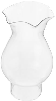 DIKACA Paralume in Vetro Paralumi Degli Uragani Antivento Sostituzione Ricambio Per Lampada a Olio Copertura Della Lampada Ricambio Trasparente Bicchiere