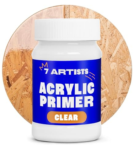 7 Artists Primer Acrilico Trasparente 100 ml – Gesso Artistico per Pittura e Tela, Legno e Carta | Primer Vernice a Base d’Acqua | Gesso Liquido per Decoupage e Tecniche Artistiche