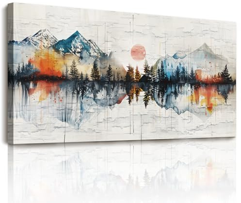 hyidecorart Naturaleza Montaña Cuadros Decoracion Salon Moderno 50x100 cm | Motivo Artístico, Impresión HD, Fácil de Colgar, Gran Formato, Decoración Mural Armoniosa, Regalo, Montaje Rápido