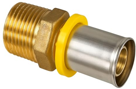 Raccordo Dritto Manicotto Maschio 3/4''x16mm 5pz Per Tubo Multistrato Acqua/Gas A Pressare Made In Italy Qualità certificata | Raccordo per Idraulica, Riscaldamento, Caldaie e Impianti a Gas