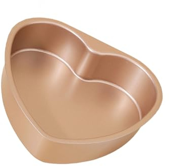 JINQIGG Molde profesional de acero al carbono para hornear tartas, diseño de corazón, base extraíble, ideal para mousses de tarta de queso y chocolate