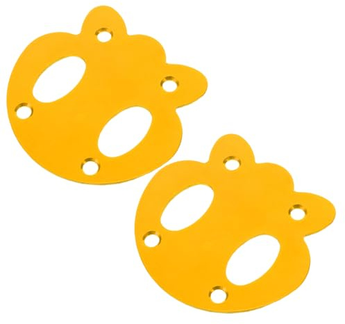 TOYANDONA 2 Pièces Lot de 2 Rondelles Anti-affaissement en Alliage D'aluminium Jaune pour Skateboard – Accessoires de Protection Panda pour Longboard – Équipement Solide pour Skate en