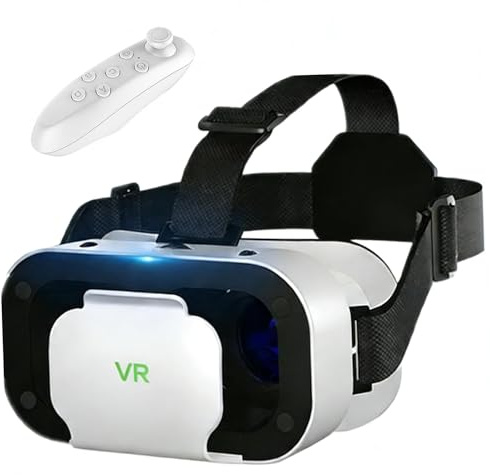 Virtual Reality Headset for Phone with Controller, 3D VR Glasses Adjustable VR Virtual Reality Goggles, Compatible 4.7-6.5 inch for iPhone & Android, for Movies Games