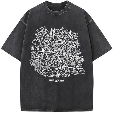 Vidpoo T-Shirt Estiva in Cotone Girocollo A Maniche Corte Stile Hip Hop Cantante Mac Demarco Stampa in Cotone Magliette Uomo Donna Streetwear Top XS-3XL-Three||x_s