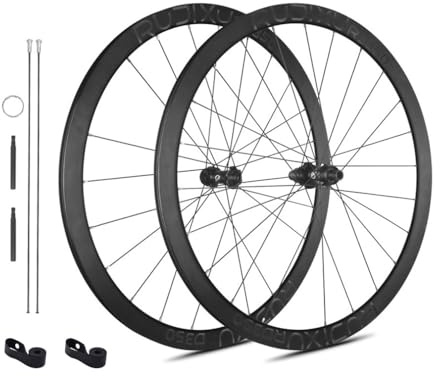 700C Gravel-Rennrad-Laufradsatz 35mm Ultraleichte Doppelwandige Aluminiumfelgen Center Lock-Steckachse Tubeless Ready Cyclocross-Laufrad Abgedichtetes Lager, HG/XDR-Freilaufkörper(White,HG)