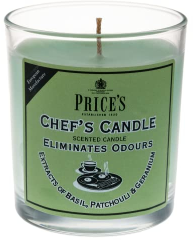 Price's Duftkerze im Glas, geruchshemmende Kerze, hergestellt mit Basilikum, Patschuli und Geranienextrakten, sauberer, frischer, hochwertiger Duft, langanhaltender Duft