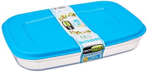 GIO'STYLE Contenitore Ermetico per Affettati e Alimenti - 1L - Made in Italy - Rettangolare - Adatto a Frigorifero, Freezer, Microonde - Linea Ermetici