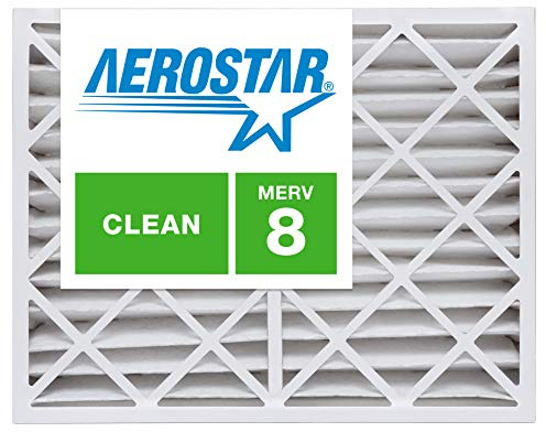 Aerostar 16x25x4 MERV 8 Air Filter, Pleated AC Furnace HVAC Filters (15.5x24.5x3.75), Electrostatically Charged for Allergies Dust Pet Dander Pollen Mold Lint, MPR 600 FPR 5, USA, 2 Pack