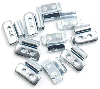 F FIERCE CYCLE 15g Clip-on Wheel Balance Weights for Motorcycle 28 x 21mm 10pcs