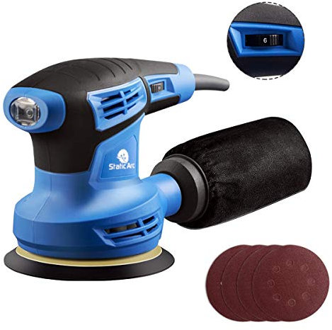 280W Electric Random Orbital Sander Rotary Palm Circular DISC 125mm