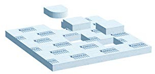 LUX ELEMENTS Unterbauelement für Höhenausgleich von Duschböden 90 x 90cm I Hartschaum Duschbodenelement mit Füllstücken I Einfaches Zuschneiden I Blau