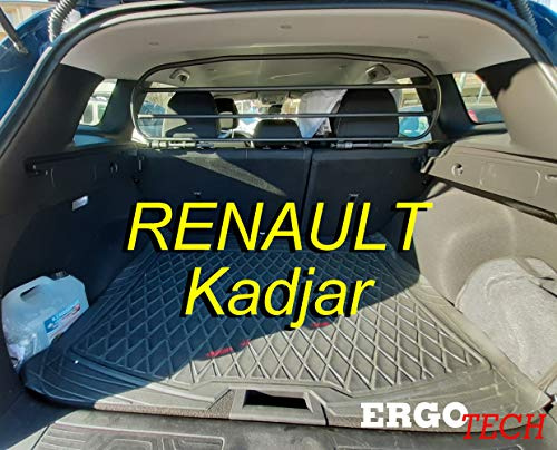 ERGOTECH Filet Grille de séparation Coffre pour Renault Kadjar RDA65HBG-S, pour Chiens et Bagage. Sûr, Garantie!