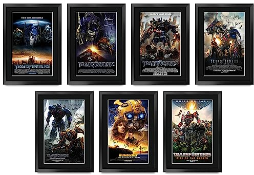 HWC Trading FR A3 Transformers Geschenke Geduckter Poster Signiertes Autogramm Foto für Fans von Film Memorabilien - A3 Gerahmt