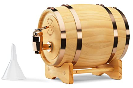 Genial mini trä whiskyfat fat karaff | funktionell nyhet whisky och sprit dryckeshållare