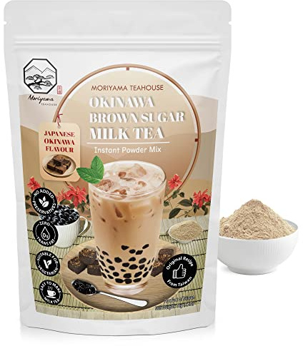 Okinawa Brown Sugar Bubble Milk Tea Instant 3in1 Powder Mix - 1kg (33 Drinks) | For Boba Tea, Milkshake, Blended Frappe and Bakery | Authentic Taiwan Recipe | No Preservatives by Moriyama Teahouse
