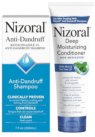 Nizoral Anti-Dandruff Shampoo, 7 Oz + Deep Moisturizing Conditioner, 9.4 Oz Bundle