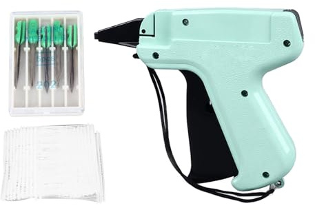 Etikettierpistole für Kleidung, 5 Nadeln & 1000 Stück Widerhaken, Standard-Einzelhandel Preisschildbefestigungspistole Kit, Preisschildpistole für Laden-Lager-Konsignation