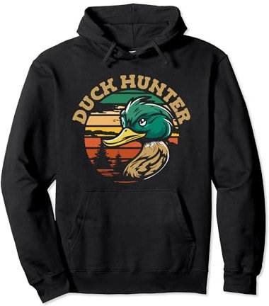Retro Ente Jäger Ente Vogel Truthahn Jäger Wasservögel Jag Pullover Hoodie