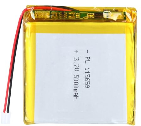 Battery 3.7V 5000mAh 115659Uxney Lithium-Ion Li-Po Polymer with 2P-PH Connector with 2mm Pitch