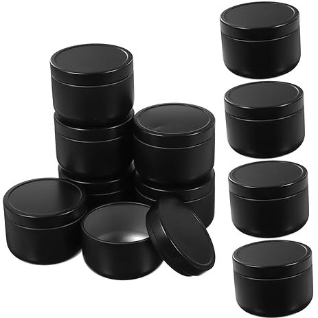 SHINEOFI 12pcs Candle Jars Tinplate Cans for DIY Candle Packaging Lids and Scent Booster Storage