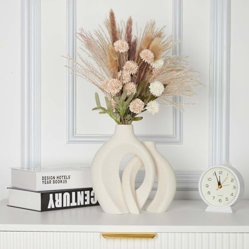maozyiltle Vaso Per Fiori Abbraccio In Ceramica,Vasi Decorativi Interno Moderni, Decorazioni Della Camera Da Letto Vaso Decorativo Da Interno Eleganti Decorazioni Scrivania (Bianco)