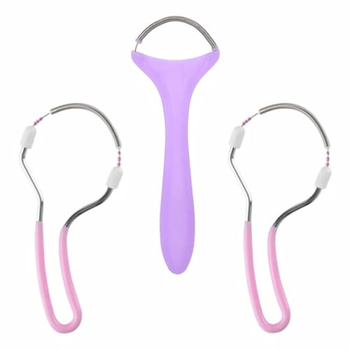 Kovcfon 3 Stück Feder-Gesichtshaarentferner, manueller Epilierer mit Federgriff, Haarentferner, Feder-Epilierer für Frauen, Gesichtshaarentfernung (zufällige Farbe)