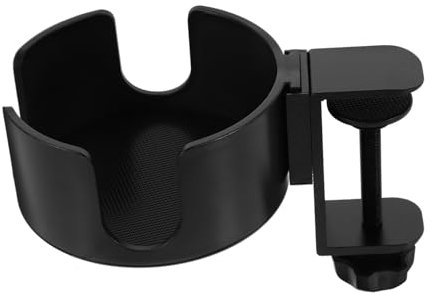 Cabilock Portavasos con Abrazadera de Mesa Portavasos de Escritorio con Clip para Estante de Almacenamiento de Vasos Color