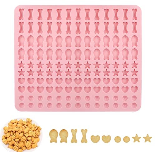 Silicone Baking Moulds,Reusable Silicone Moulds Baking for Dog Treats,Bone and Star Shaped Non-Stick Chocolate,Biscuit,and Jelly Molds,Easy to Clean,Perfect for DIY Pet Snacks,Cakes,and Ice Cubes