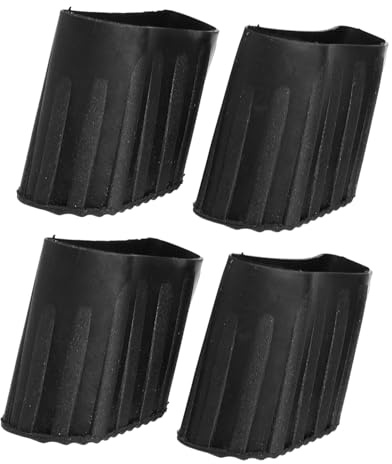 KONTONTY Rutschfeste Leiter Gummifüße 40x20mm Schwarz 4 Stück Fußschutz für Treppen und Leitern mit Hoher Verschleißfestigkeit