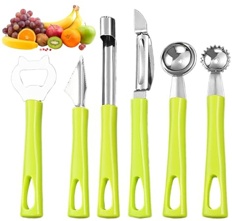 Yianyal Cucharada de baller de frutas, cucharada de bala de sandía - Remover de núcleo versátil de cocina | Herramienta portátil para corazones pelador de viaje para restaurante, picnic, camping